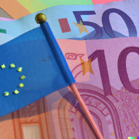 Photo du lancement de la nouvelle série de billets de banque EURO 