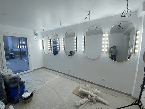 Travaux en cours pour le studio de maquillage