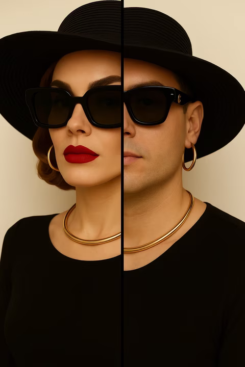 Visage travestissement homme